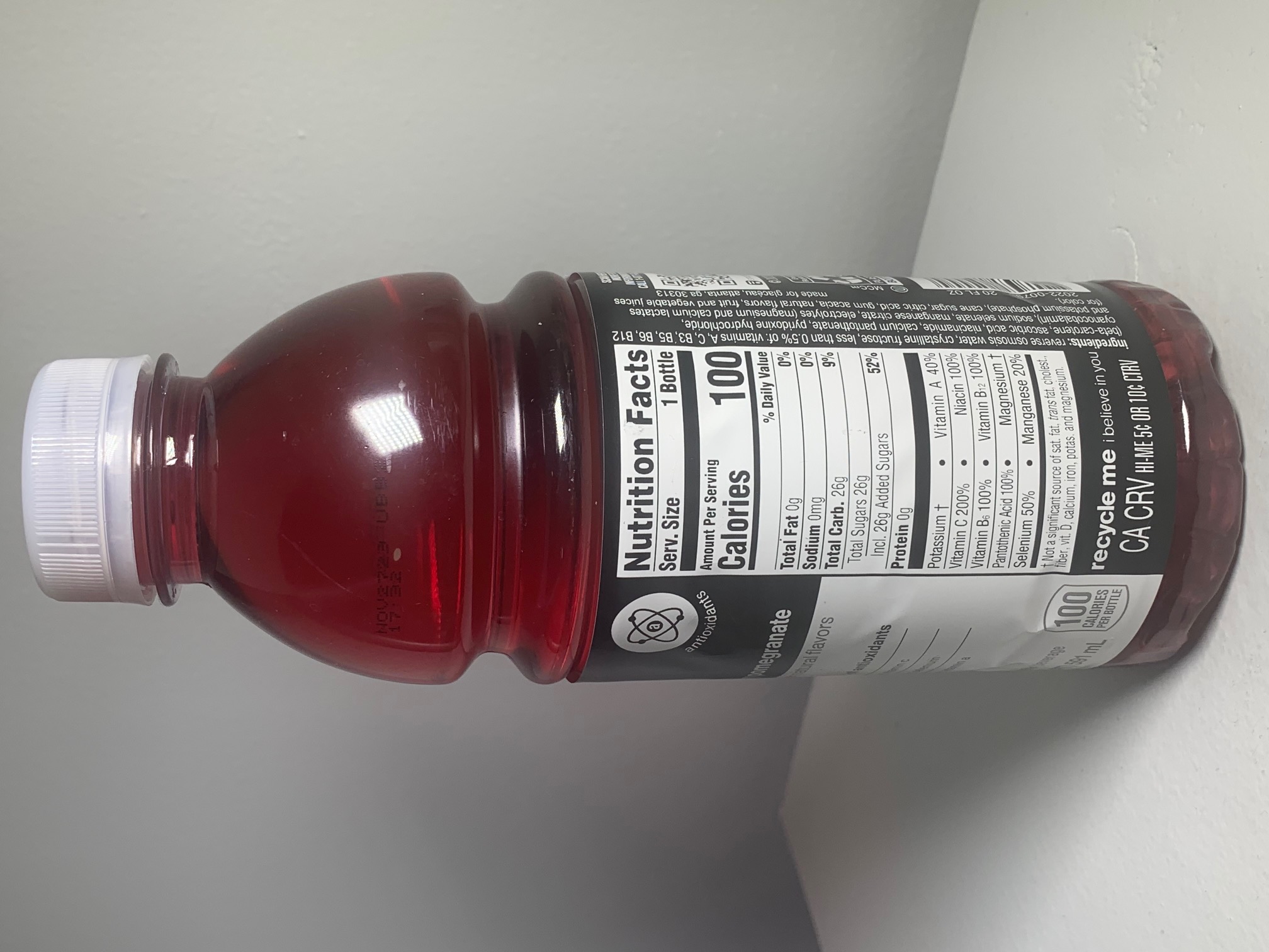 Vitamin Water Xxx Acai Blueberry Pomegranate Hotbox