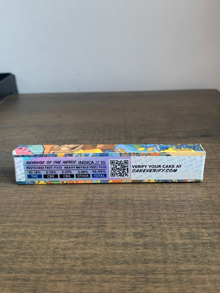 Cake Revenge Of The Nerdz Disposable (Indica) HOTBOX