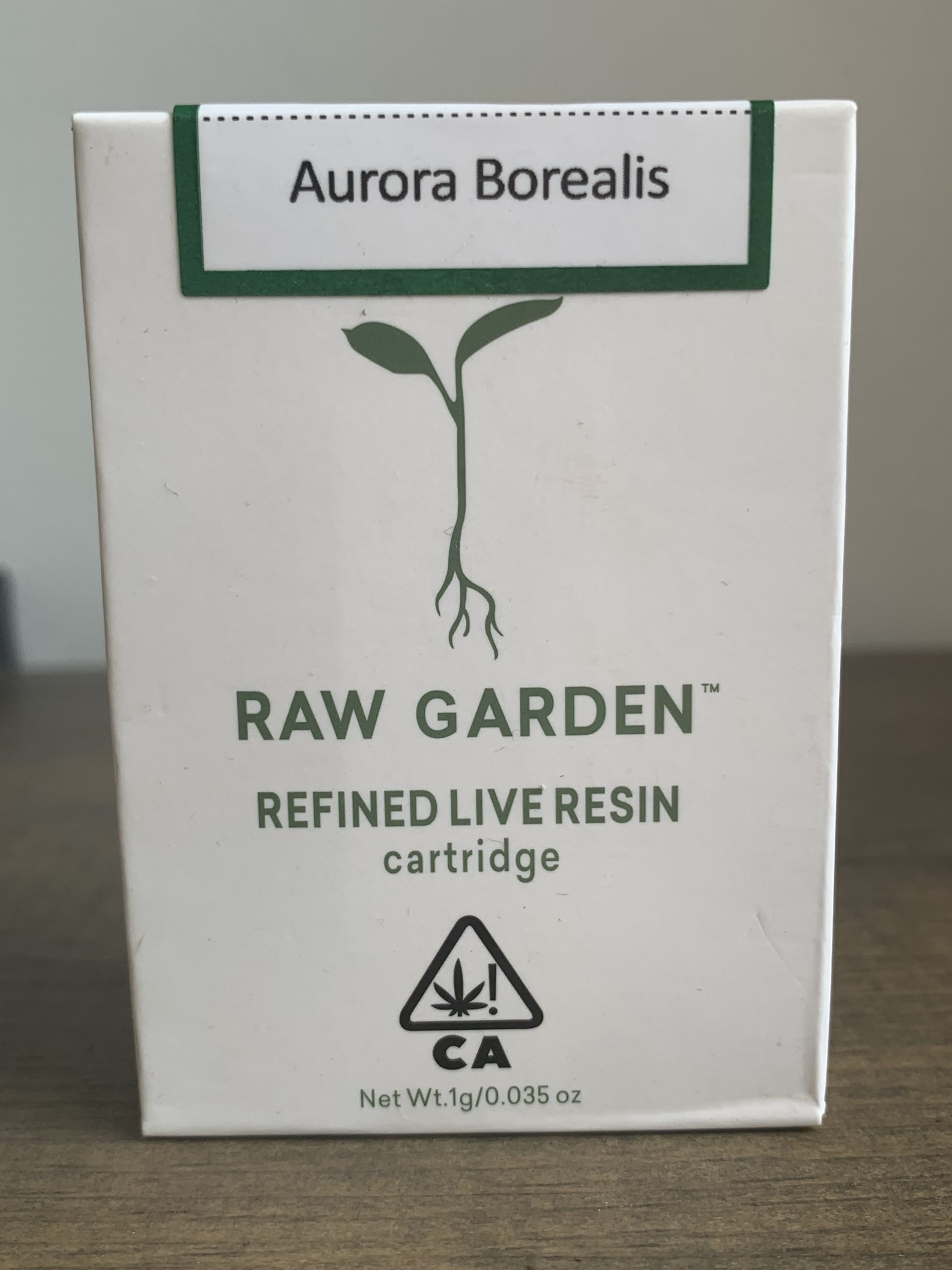 Raw Garden Refine Aurora Borealis Live Resin Vape Pod Indica Hotbox