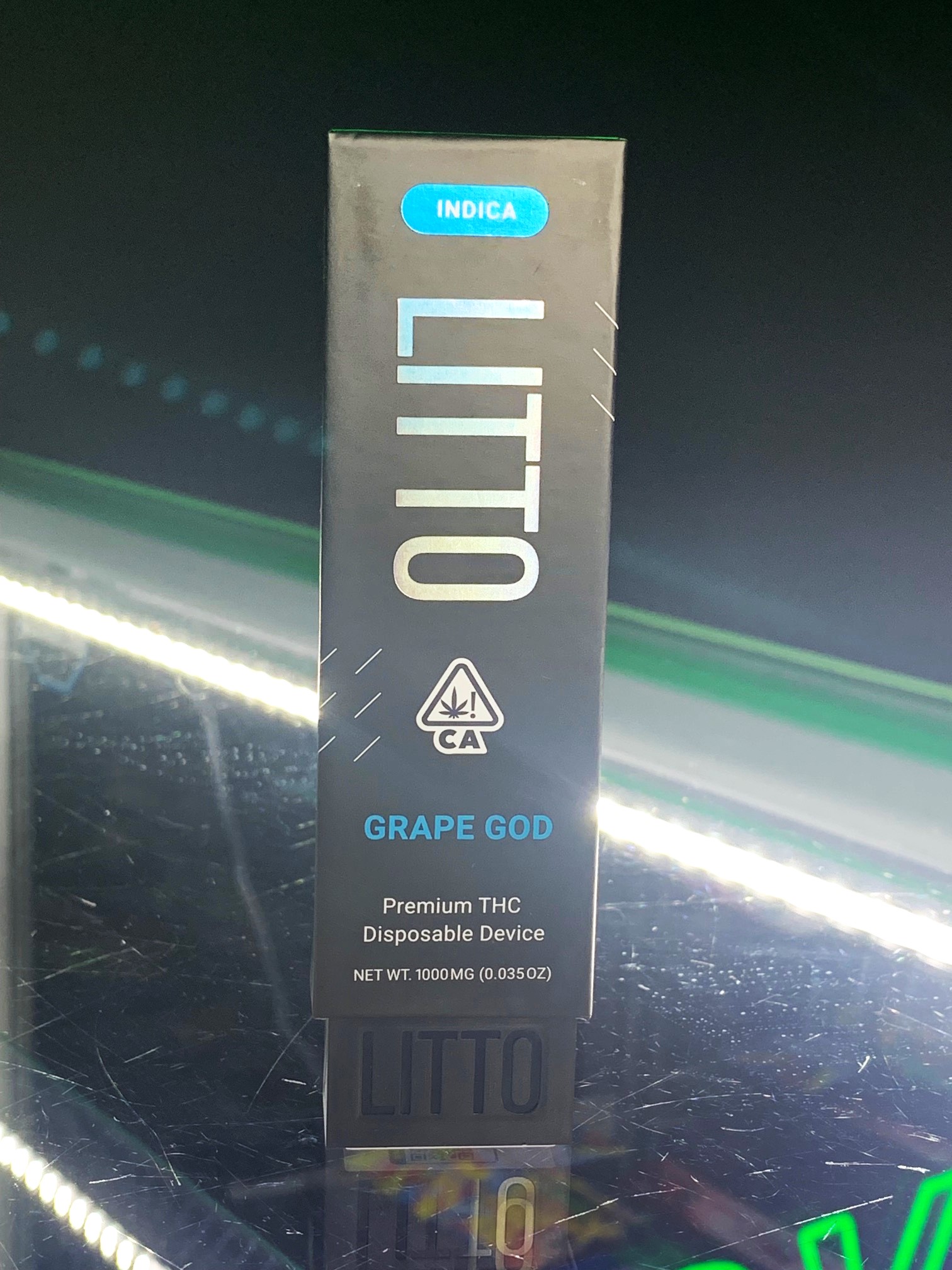 Litto Grape God Disposable Vape Indica 1G HOTBOX