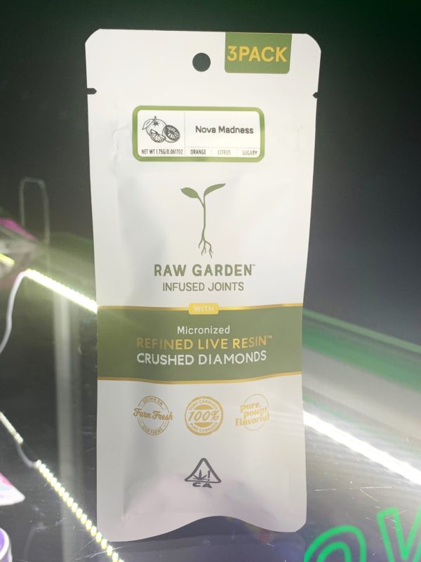 Raw Garden Nova Madness Infused Joints Hybrid