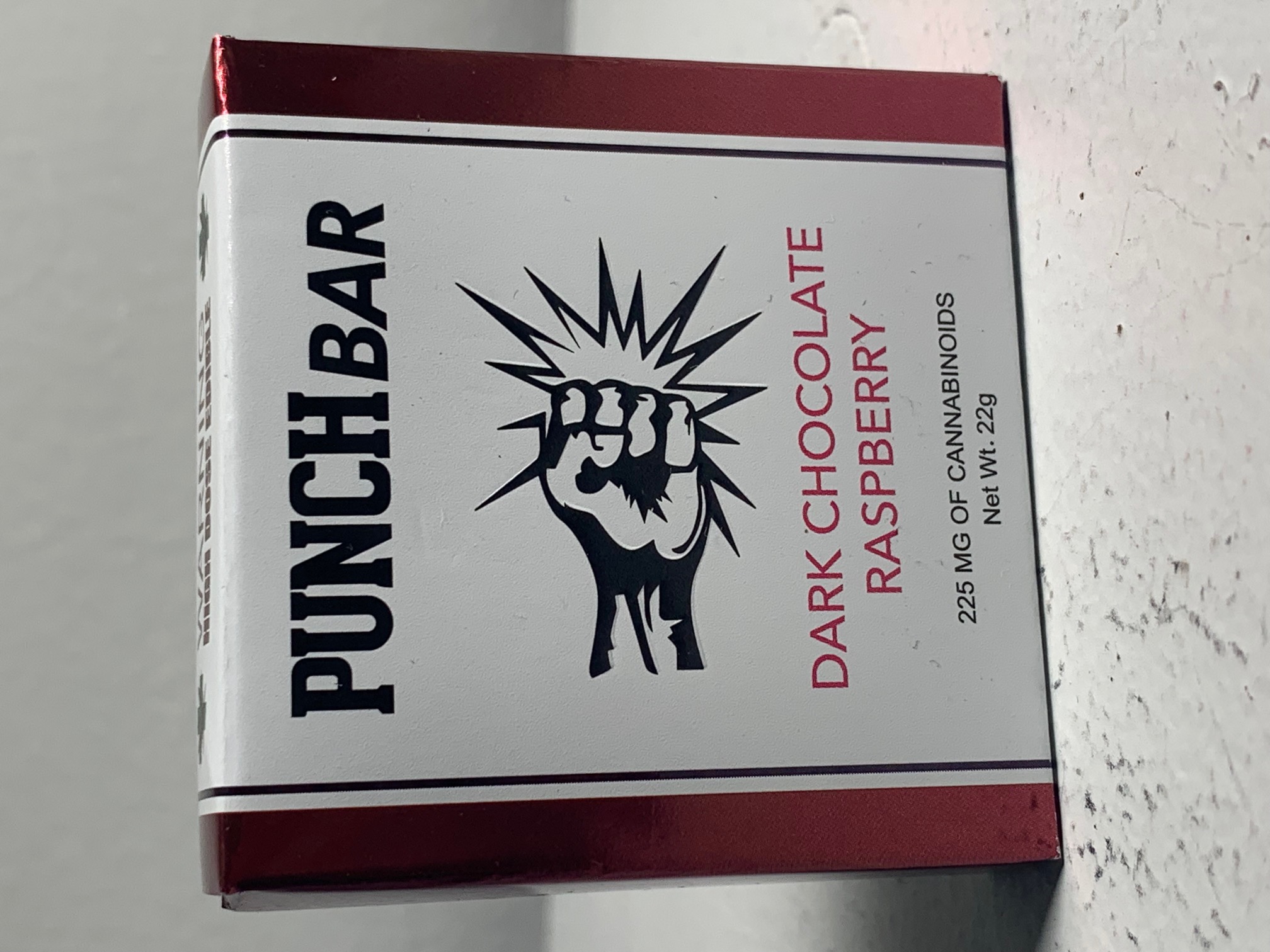 Punch Bar Dark Chocolate Raspberry 225MG HOTBOX