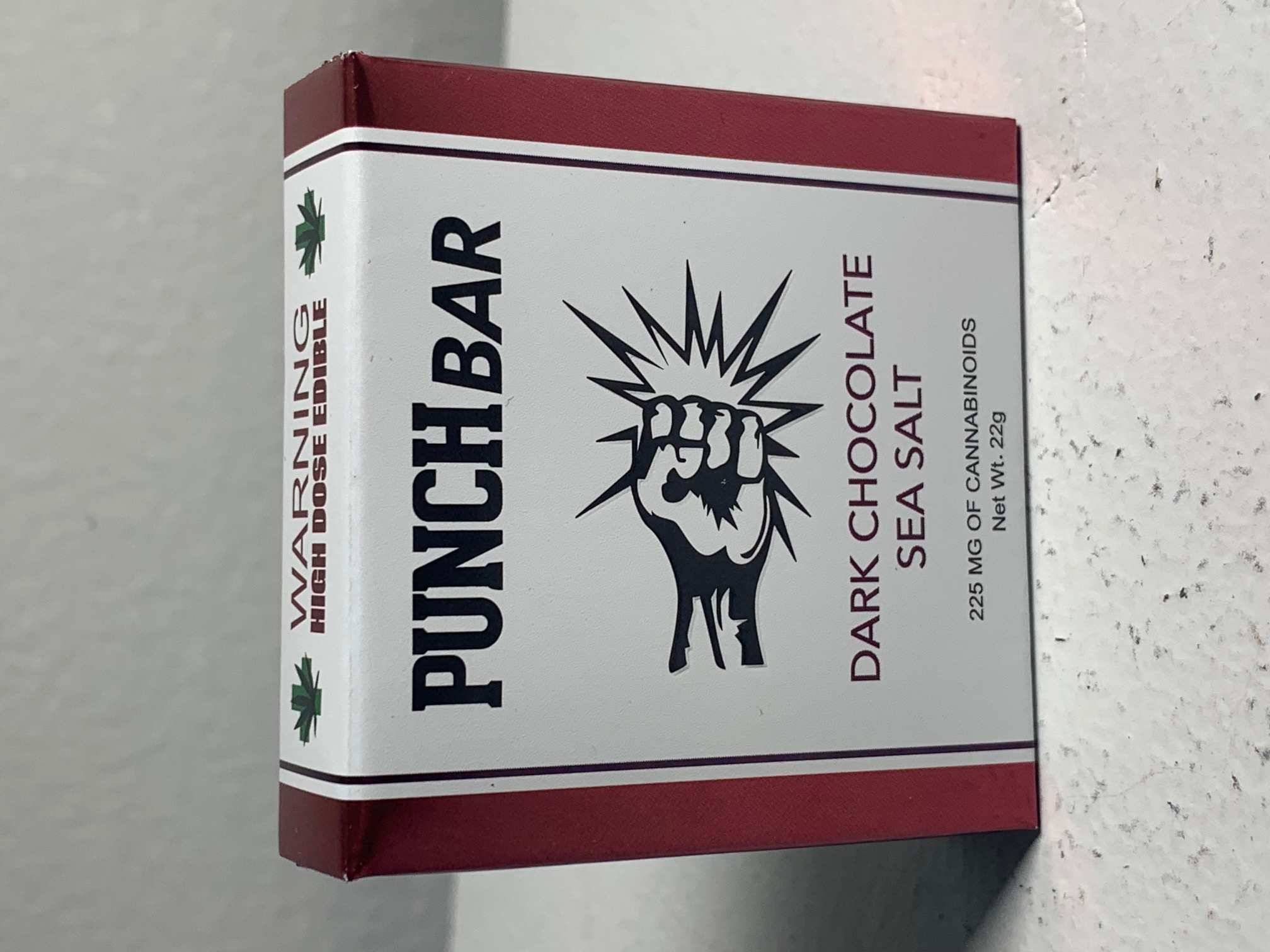 Punch Bar Dark Chocolate Sea Salt 225MG HOTBOX