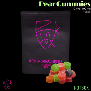 Pear Gummies (10 mg) by Pink Fox (Hybrid)