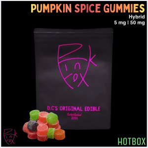 Pumpkin Spice Gummies (5 mg) by Pink Fox (Hybrid)