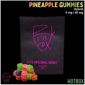 Pineapple Gummies (5 mg) by Pink Fox (Hybrid)