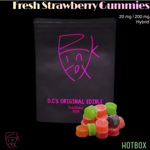Strawberry Gummies (20 mg) by Pink Fox (Hybrid)