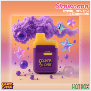 Strawnana Vape (1 g) by Cornerstore Cult (Hybrid)