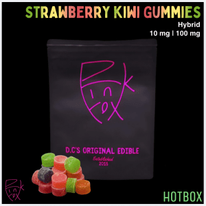 Straw-Kiwi Gummies (10 mg) by Pink Fox (Hybrid)