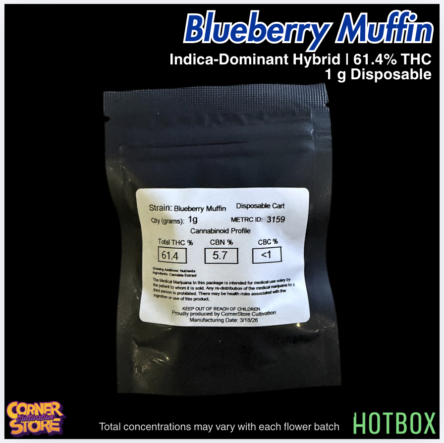 Blueberry Muffin Vape (1 g) by Cornerstore (Hybrid)