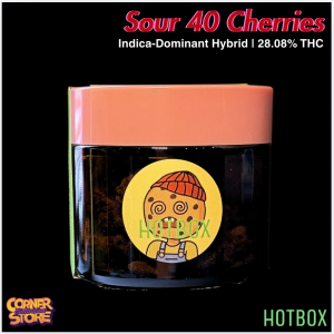 Sour 40 Cherries by Cornerstore (Indica-Hybrid)