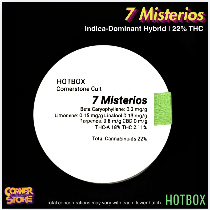 7 Misterios by Cornerstore Cult (Indica-Hybrid)