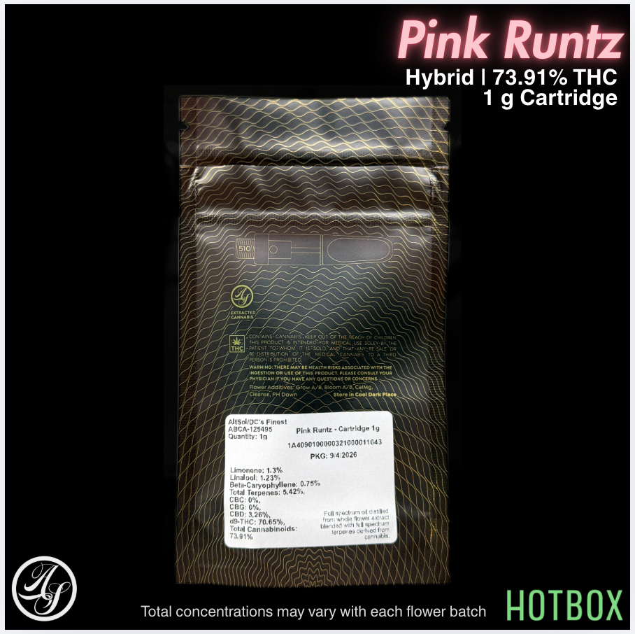 Pink Runtz Cart (1 g) by AltSol (Hybrid)