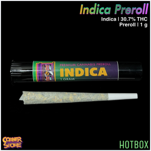 Indica Preroll (1 g) by Cornerstore Cult (Indica)